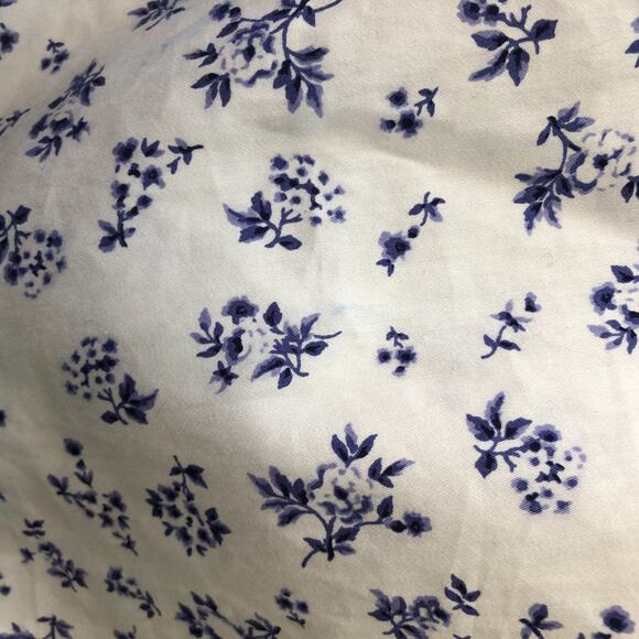 Oscar De La Renta Dust Bag Blue Porcelain Floral Pattern Print Drawstring - Picture 6 of 7